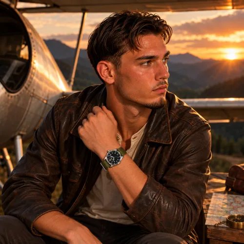 Gladiuz Pilot's Watch: Swiss movement, battery life 4 years, case thickness 9mm, strap material nylon